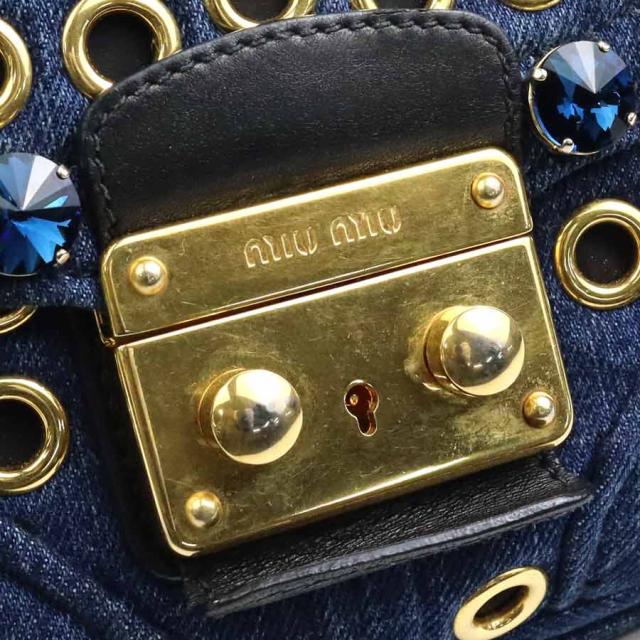 MIUMIU ミュウミュウ 斜め掛けショルダーバッグ インディゴブルー