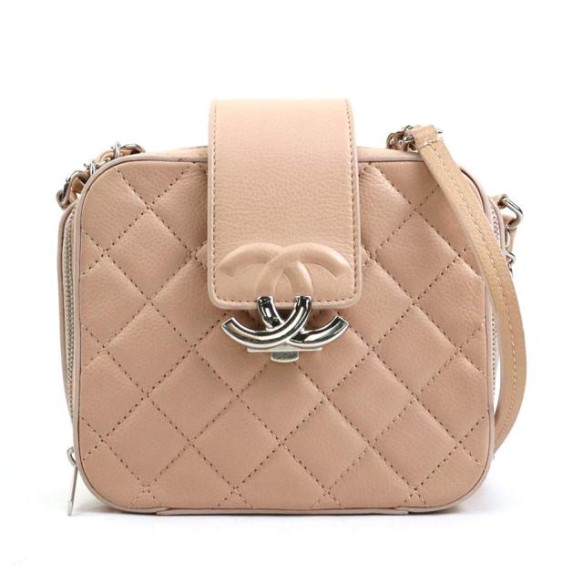 CHANEL シャネル 斜め掛けショルダーバッグ ピンクベージュ 14059 レディース【中古】 e59719a
