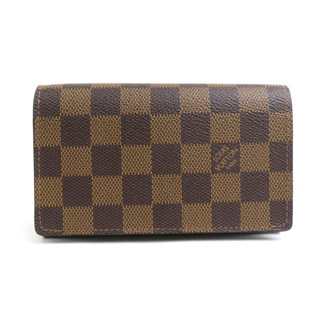 LOUIS VUITTON ルイ ヴィトン ポルトモネ ビエ トレゾール  ダミエ N61730 二つ折り財布 ブラウン 14057 レディース【中古】 e59725gの通販は 49,800円