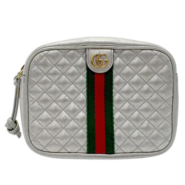 GUCCI グッチ GGマーモント 536441 斜め掛けショルダーバッグ シルバー 14069 レディース【中古】 z2999