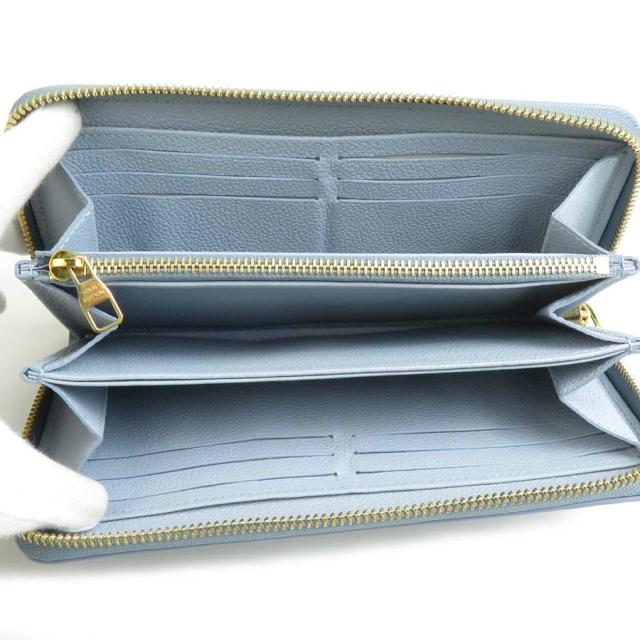ルイヴィトン メタリックブルー 長財布 M80958 ジッピーウォレット