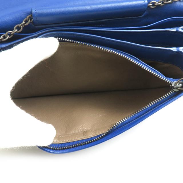 BOTTEGAVENETA ボッテガヴェネタ イントレチャート ウォレットチェーン ブルー 14067 レディース【中古】 e59741a BOTTEGAVENETA ボッテガヴェネタ イントレチャート ウォレットチェーン
