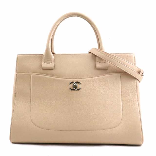 CHANEL シャネル エグゼクティブトート ハンドバッグ ショルダーバッグ ベージュ 14059 レディース【中古】 90013gの通販は
