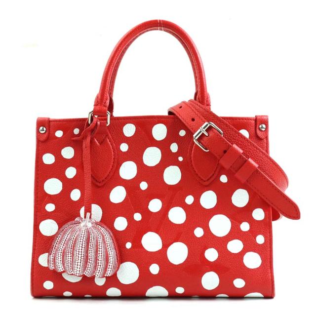 LOUIS VUITTON ルイ ヴィトン オンザゴーPM LV×YK M46412 ハンドバッグ ショルダーバッグ ルージュブロン 14060 レディース【中古】 90015i