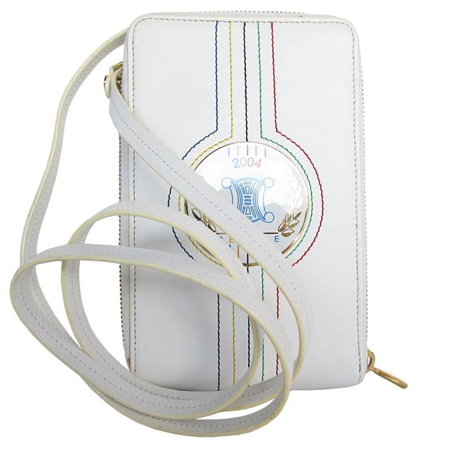 CELINE セリーヌ 2004 オリンピック限定 ポシェット ホワイト 14056 ユニセックス【中古】 s0482a