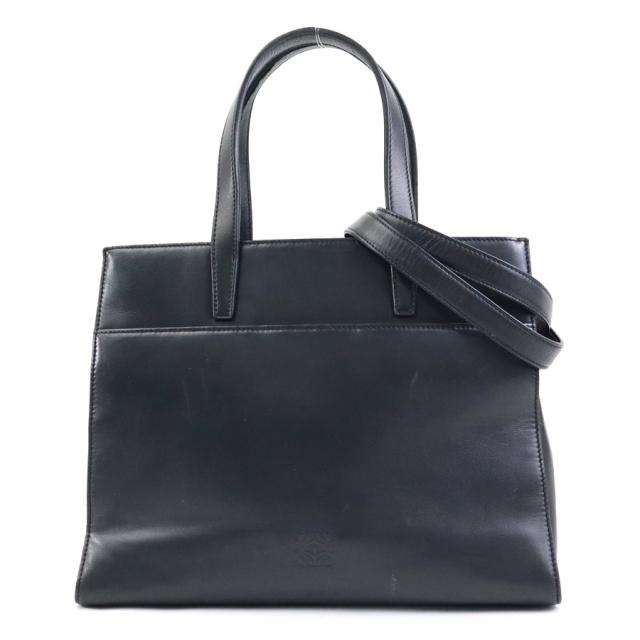 LOEWE ロエベ アナグラム ハンドバッグ ショルダーバッグ ブラック 14054 レディース【中古】 e59772n