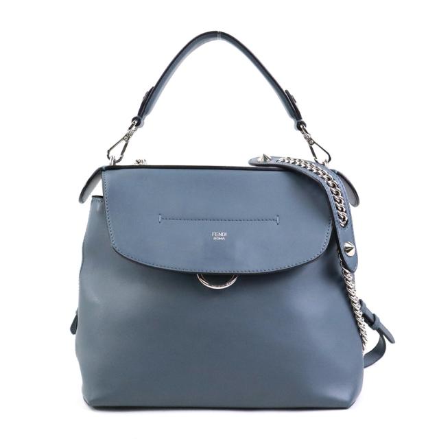 FENDI フェンディ バック トゥ スクール 8BZ042 A1AV ハンドバッグ ショルダーバッグ リュック グレーブルー 14067 レディース【中古】 e59773aの通販は
