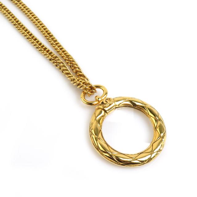 CHANEL シャネル ルーペ ペンダント ネックレス ゴールド 14068