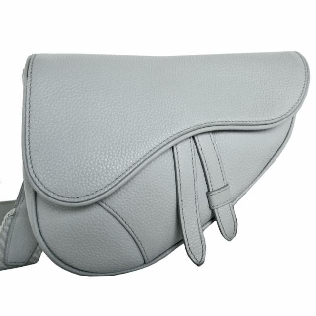 Dior ディオール サドルバッグ ボディバッグ ライトグレー 14055 メンズ【中古】 s0499a