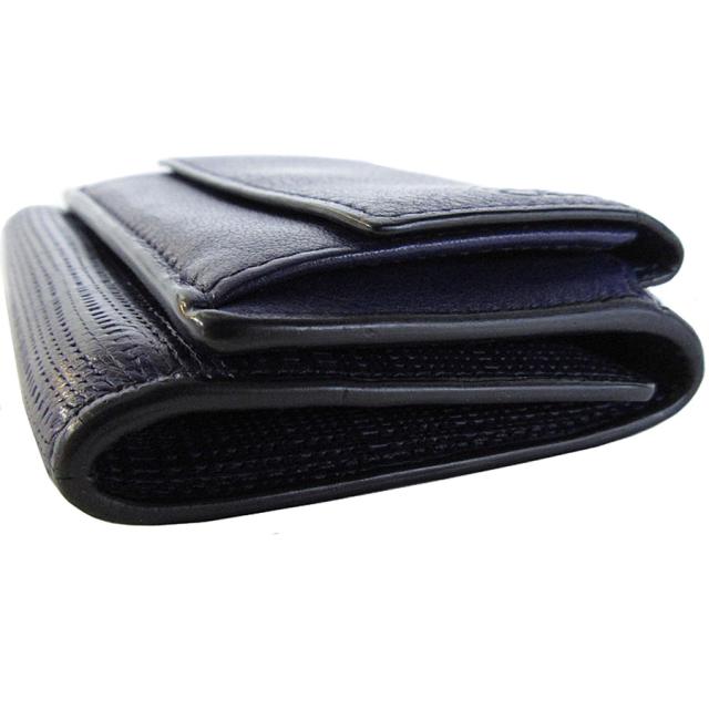 LOEWE ロエベ アナグラム 三つ折り財布 コンパクトウォレット ネイビー