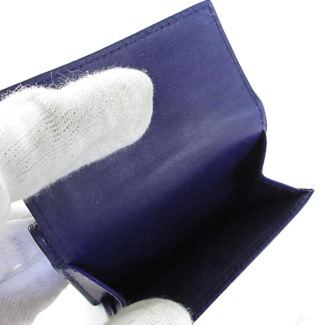 LOEWE ロエベ アナグラム 三つ折り財布 コンパクトウォレット ネイビー