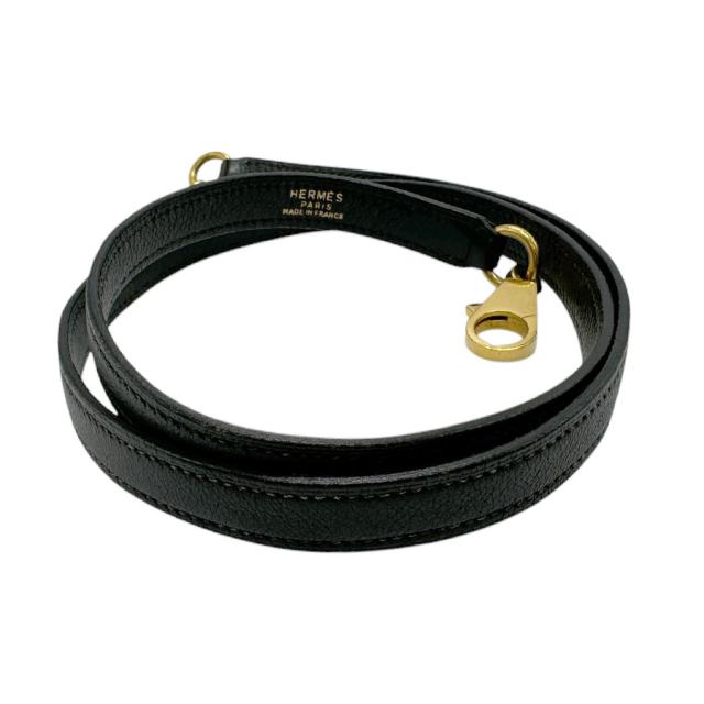 HERMES エルメスケリーストラップ　ブラック　レザー HERMES エルメスケリーストラップ ブラック レザー エルメス ケリー