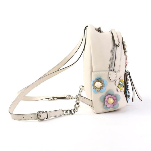 FENDI フェンディ 8BZ038-0YU リュック ライトベージュ/マルチカラー 14059 レディース【中古】 e59838k FENDI フェンディ 8BZ038-0YU リュック ライトベージュ/マルチカラー