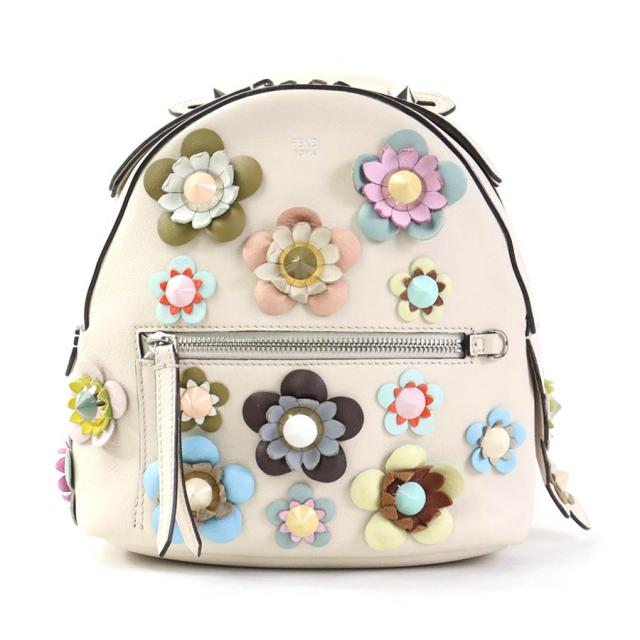 FENDI フェンディ 8BZ038-0YU リュック ライトベージュ/マルチカラー 14059 レディース【中古】 e59838kの通販は