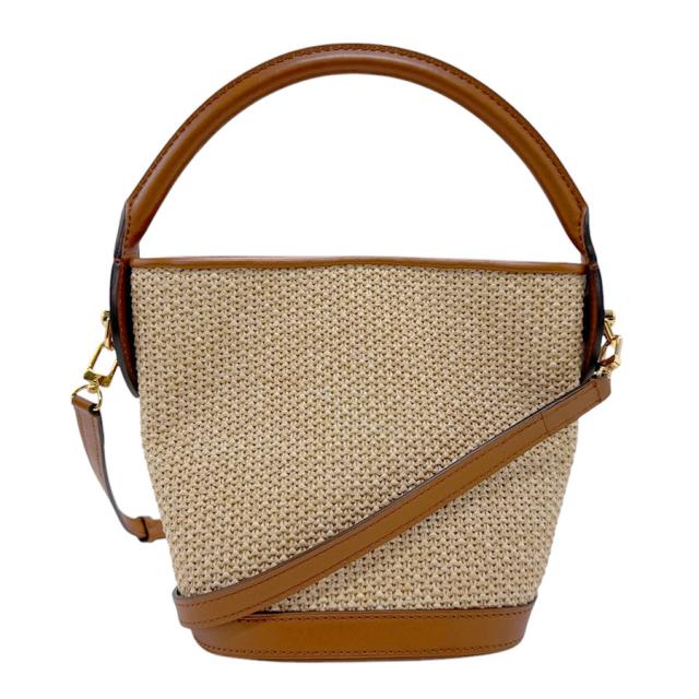 LOUIS VUITTON ルイ ヴィトン プティ バケット M59962 ショルダーバッグ ハンドバッグ ナチュラル×ブラウン 14057 レディース【中古】 z3219の通販は