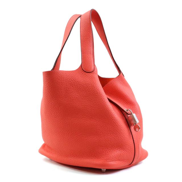HERMES エルメス ピコタンロック MM ハンドバッグ オレンジピンク 14062 レディース【中古】 e59880a