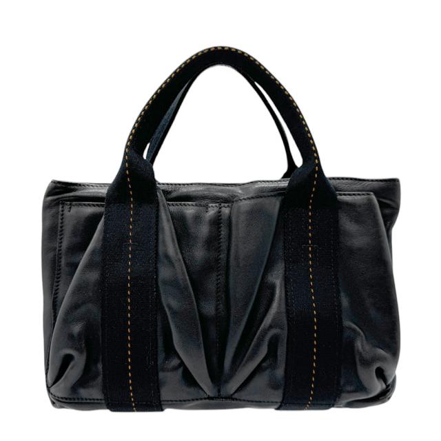 HERMES エルメス キャラバン ホリゾンタル PM ハンドバッグ ブラック 14054 レディース【中古】 n0879の通販は