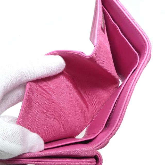 CHANEL シャネル ボーイシャネル 三つ折り財布 ピンク 14061