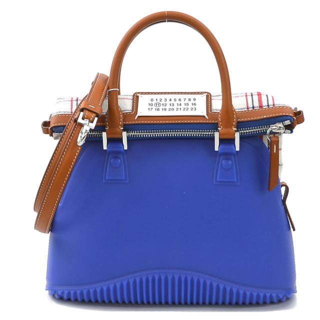 Maison Margiela メゾンマルジェラ 5AC ミニ ハンドバッグ ショルダーバッグ ブルー系 14067 レディース【中古】 h30811a