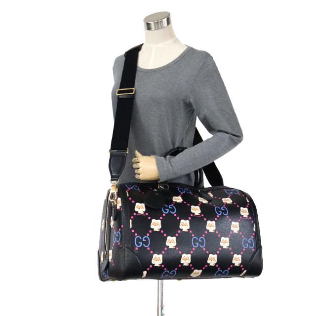 GUCCI グッチ 739955 ボストンバッグ ブラック×マルチカラー 14054