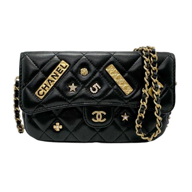 CHANEL シャネル  チェーンウォレット ブラック 14054 レディース【中古】 n0907