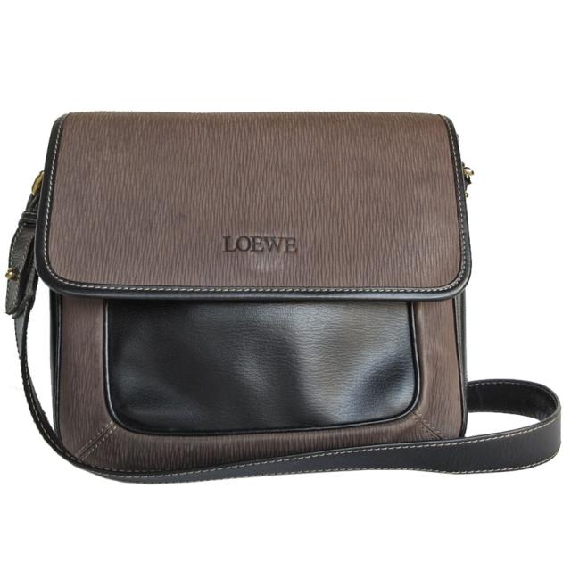 LOEWE ロエベ ショルダーバッグ ブラウン/ブラック 14057 レディース【中古】 s0511k