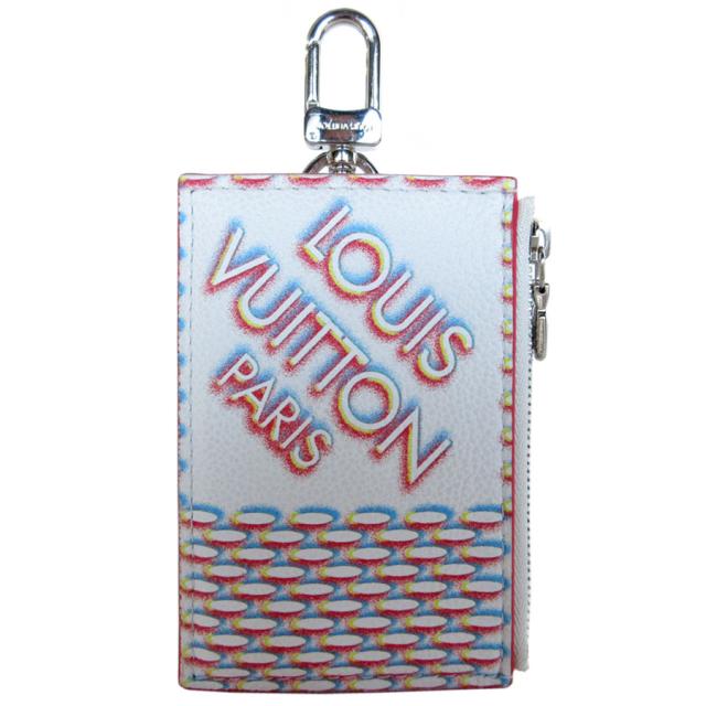 LOUIS VUITTON ルイ ヴィトン ドゥーブル ジップド カードホルダー ダミエ ジャイアント M81430 ケース カードケース ホワイト/マルチカラー/シルバー 14056 メンズ【中古】 s0526g