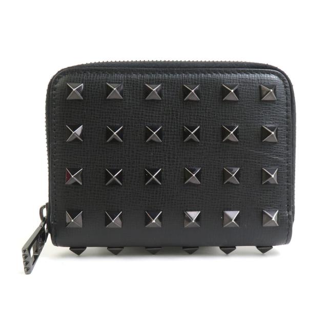 Valentino Garavani ヴァレンティノ ガラヴァーニ ケース ショルダーウォレット ブラック 14054 ユニセックス【中古】 55870i