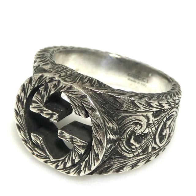 GUCCI グッチ インターロッキングG アラベスク リング・指輪 14号 シルバー 14069 レディース【中古】 55882gの通販は