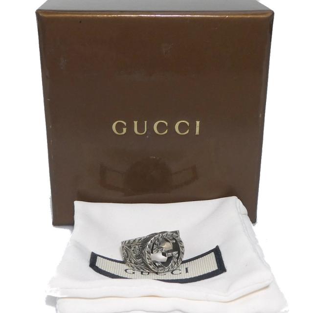 GUCCI グッチ インターロッキングG アラベスク リング・指輪 14号 シルバー 14069 レディース【中古】 55882gの通販は