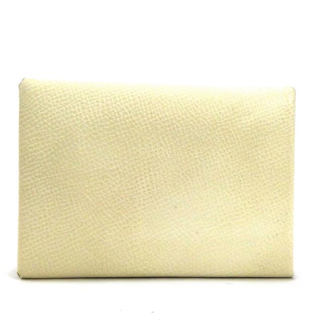 HERMES エルメス カルヴィ デュオ コインケース カードケース オフホワイト 14056 レディース【中古】 e59940aの通販は 20,572円