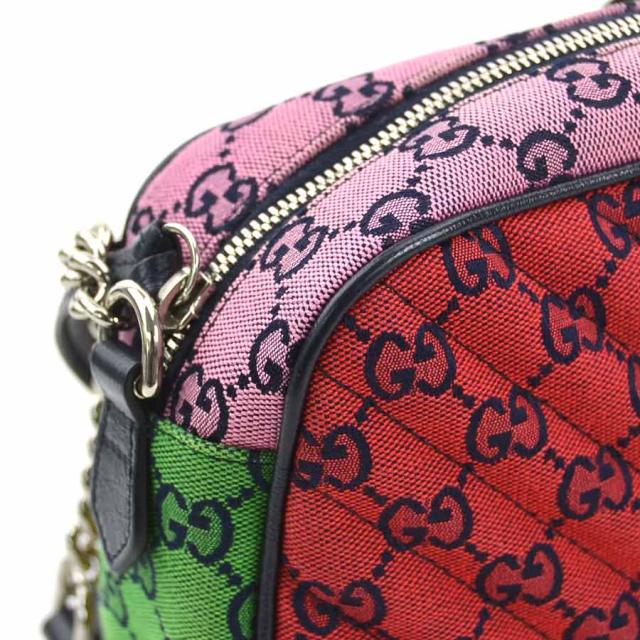 GUCCI グッチ GGマーモント 447682 斜め掛けショルダーバッグ マルチカラー/ネイビー 14072 レディース【中古】 e59957a GUCCI グッチ GGマーモント 447682 斜め掛けショルダーバッグ マルチ