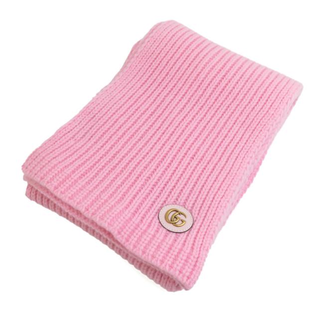 GUCCI グッチ GGマーモント マフラー ピンク 14061 レディース【中古】 e59980m