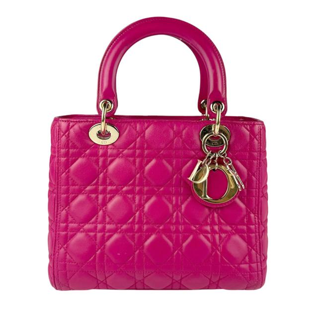 Christian Dior クリスチャンディオール レディディオール ハンドバッグ ショルダーバッグ ピンク 14061 レディース【中古】 n1007の通販は
