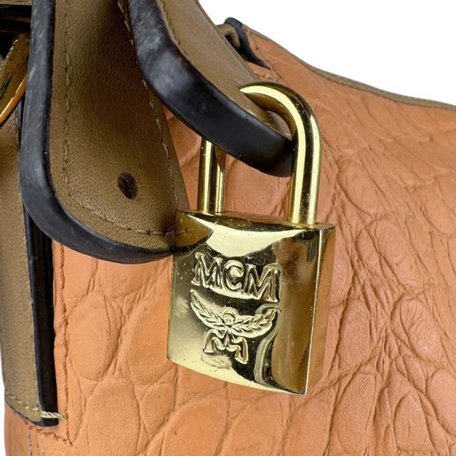 MCM ブラウン トートバッグ 犬型チャーム付き 308621_1.jpg