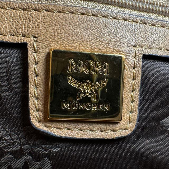 MCM エム シー エム ショルダーバッグ トートバッグ ベージュ/ブラック/オレンジ/ブラウン 14059 レディース【中古】 z3555の通販は