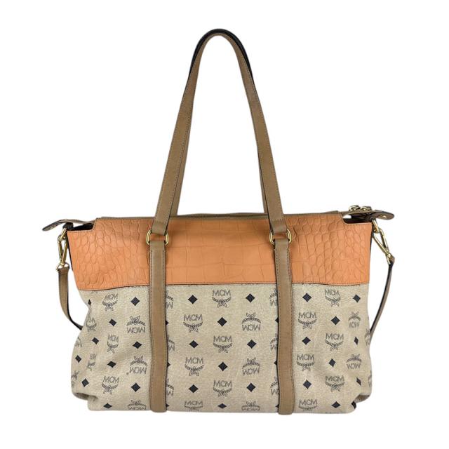 MCM トートバッグ ショルダーバッグ 軽量 ブラウン ゴールド MCM エム シー エム ショルダーバッグ トートバッグ ベージュ