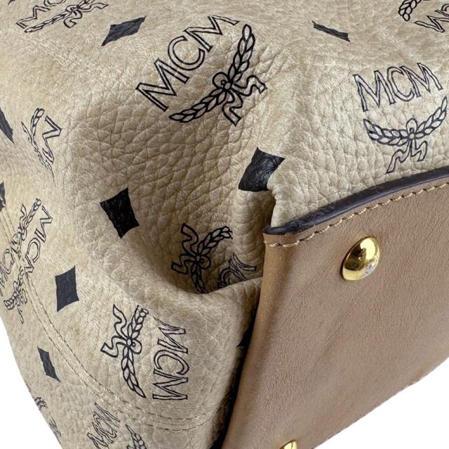 MCM エム シー エム ショルダーバッグ トートバッグ ベージュ/ブラック/オレンジ/ブラウン 14059 レディース【中古】 z3555の通販は