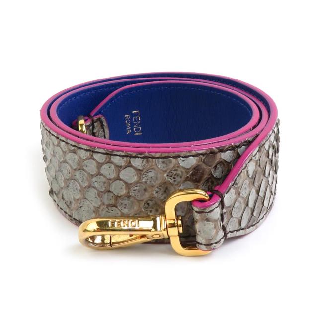 FENDI フェンディ ショルダーストラップ グレー系×パープル 14055 レディース【中古】 h30871a