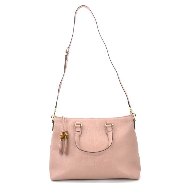 GUCCI グッチ バンブー 449643 ハンドバッグ ショルダーバッグ グレーピンク 14061 レディース【中古】 e60012a GUCCI グッチ バンブー 449643 ハンドバッグ ショルダーバッグ グレー