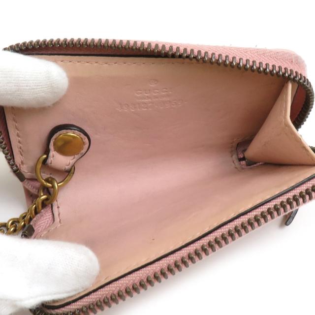 GUCCI グッチ GGマーモント 498127 キーケース ピンクベージュ/ゴールド 14061 レディース【中古】 e60022a GUCCI グッチ GGマーモント 498127 キーケース ピンクベージュ