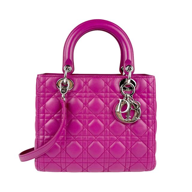 Christian Dior クリスチャンディオール レディディオール ハンドバッグ ショルダーバッグ パープル 14064 レディース【中古】 z3637の通販は