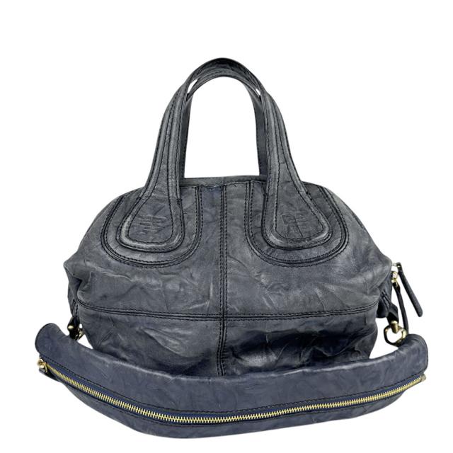 GIVENCHY ジバンシィ ナイチンゲール ハンドバッグ ネイビー 14066 レディース【中古】 z3696の通販は