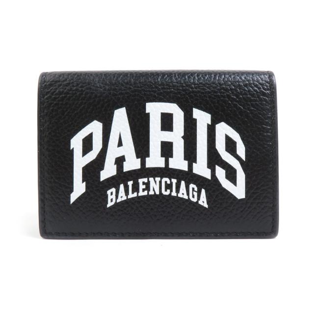 BALENCIAGA バレンシアガ 三つ折り財布 ブラック 14054 ユニセックス【中古】 55908g