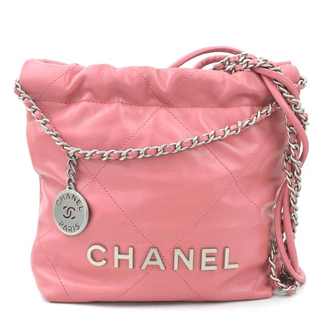 CHANEL シャネル シャネル22 ミニ ショルダーバッグ ピンク 14061 レディース【中古】 h30888a