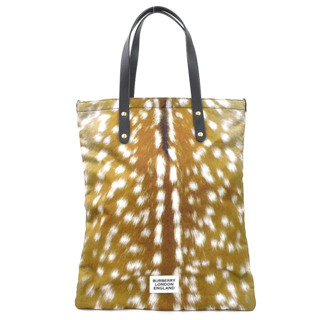 BURBERRY バーバリー ハンドバッグ ブラウン系×ブラック 14057 ユニセックス【中古】 h30889g