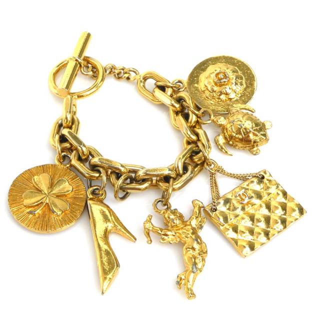 CHANEL チャームブレスレット 金色