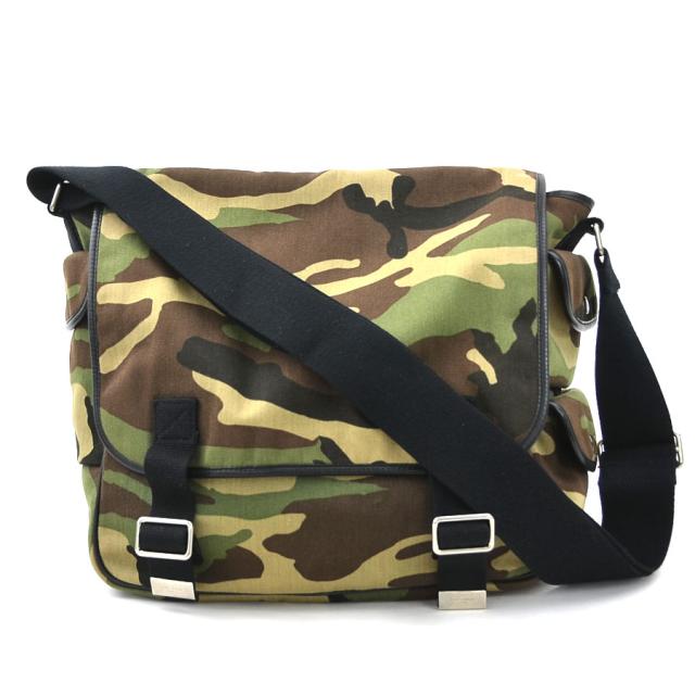 SAINT LAURENT サンローラン 414769 ショルダーバッグ カーキ系 14058 メンズ【中古】 r10401a