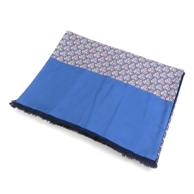 HERMES エルメス スカーフ ショール ブルー/ネイビー/マルチカラー 14067 レディース【中古】 e60079a