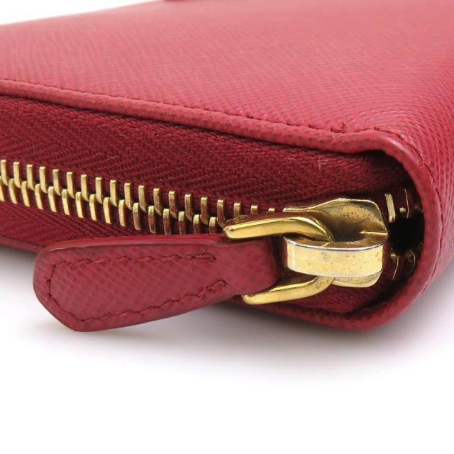 PRADA プラダ ラウンドファスナー長財布 レッド 14060
